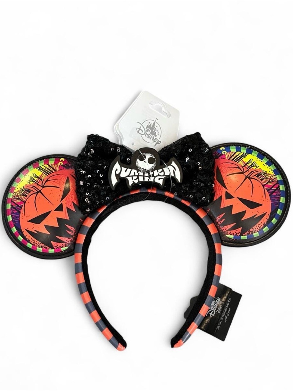 Disney Nightmare Before Christmas Mickey Pumpkin Halloween Ear Headband